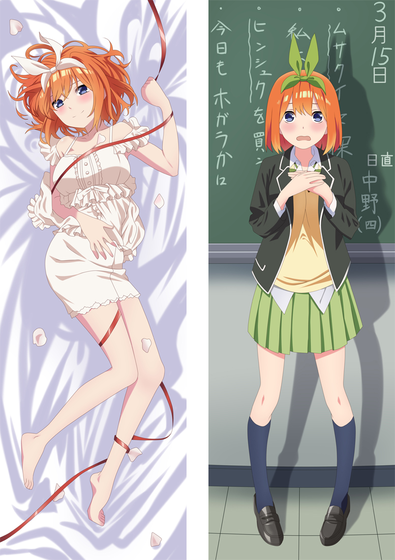 The Quintessential Quintuplets Yotsuba Nakano Anime Dakimakura Japanese Hugging Body PillowCover