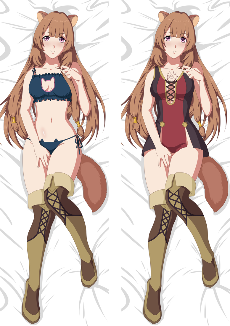 The Rising of the Shield Hero Raphtalia Anime Dakimakura Pillow 3D Japanese Lover Pillow